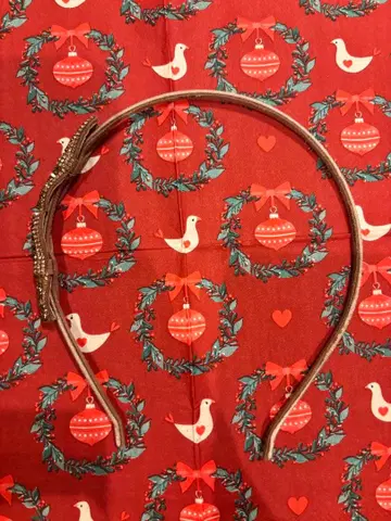 새상품급 스와로브스키 더블 리본 머리띠