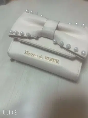 메종 드 플뢰르 3단 폴더형 지갑 핑크