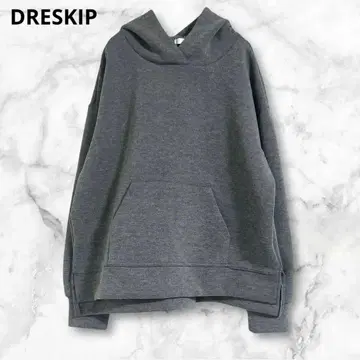 드레스키프 그레이 후드 부착 후드티 긴팔 L 심플 무지 캐주얼