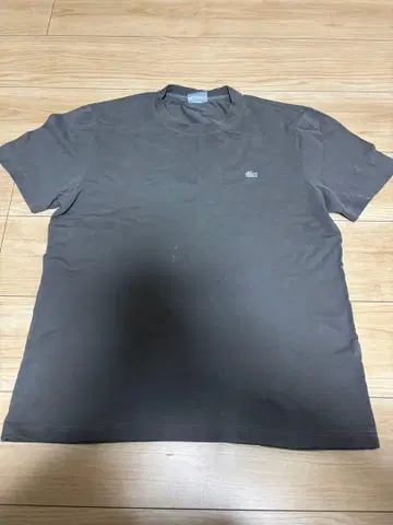 LACOSTE 반팔 은색 악어 베이지 원 포인트 자수 초레어 카노코