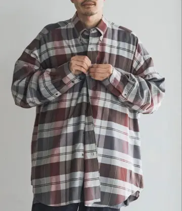 그래프페이퍼 체크 오버사이즈 B.D. 셔츠