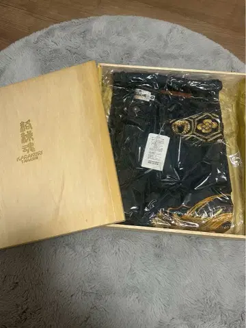 미사용 택 포함 카라쿠리타마시 데님 청바지 자수 금 용 사이즈:36