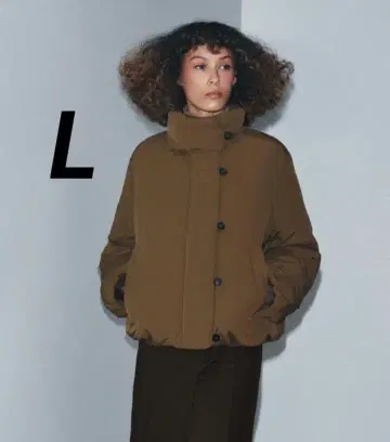 완판템 ZARA ZW 컬렉션 패디드 자켓 L 초콜릿