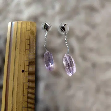 swarovski 옅은 핑크 크리스탈 드롭 귀걸이