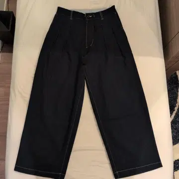 ADAM ET ROPE 다크 데님 와이드 팬츠