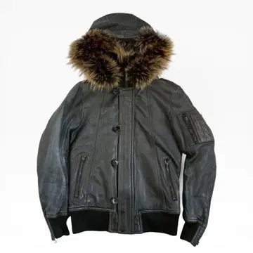 셀락 SHELLAC 블랙 가죽 N-2B 플라이트 자켓 y2k