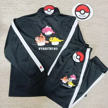 택 포함 새상품 포켓몬 저리 상하의 셋업 XL 샤리타츠 블랙