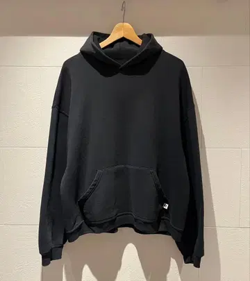RUSSELL 90s 멕시코제 집업 후드티 페이드 블랙 무지