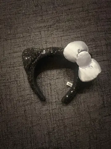 USJ 고양이 귀 머리띠 블랙과 화이트