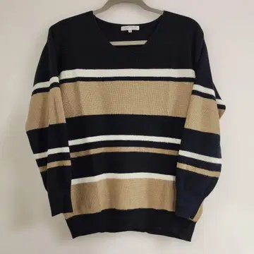 새상품급 THE SHOP TK 스트라이프 V넥 스웨터 M 니트