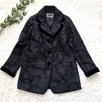 수입 로사 벨로아 절개 자켓 자카드 42