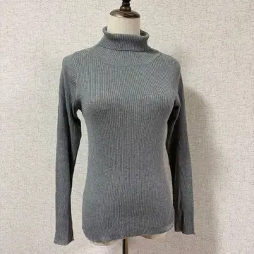 Bon jeloud / 그레이 터틀넥 니트 키라키라 F