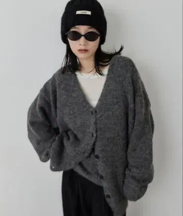 HANNE 모헤어 니트 가디건 여성용