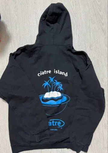 ciatre island 블랙 후드티