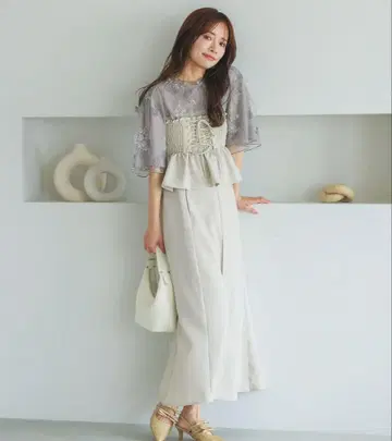 mysty woman*2way 코르셋 플레어 스커트