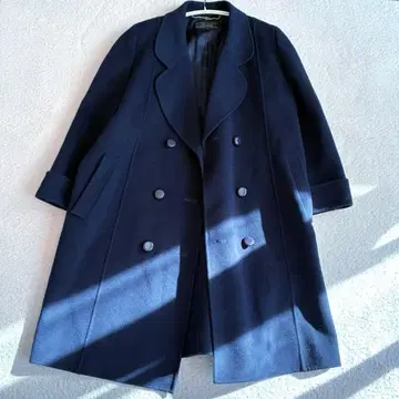 [컨디션 최상 넉넉하게] 레리안 캐시미어 롱 코트 네이비 핸드메이드