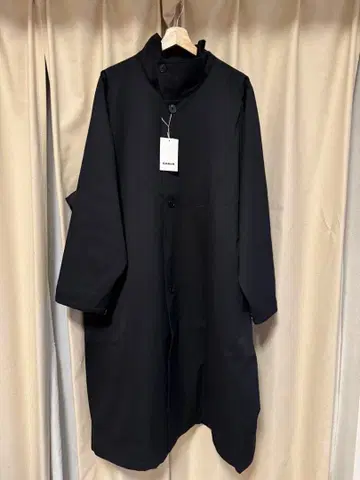 CABaN 울 개버딘 스탠드 카라 코트 M 사이즈 남녀 공용