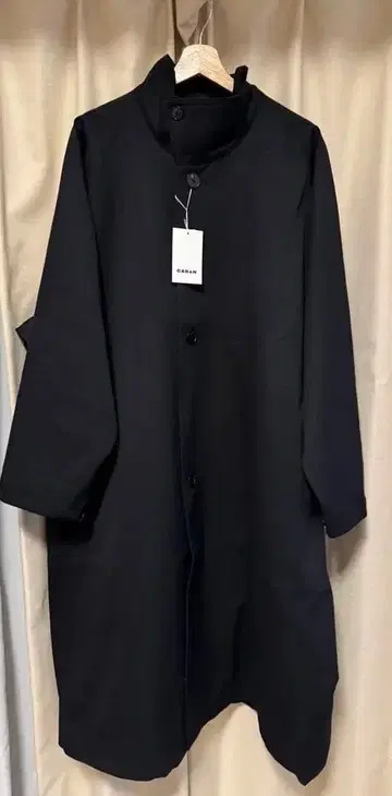 CABaN 울 개버딘 스탠드 카라 코트 M 사이즈 남녀 공용