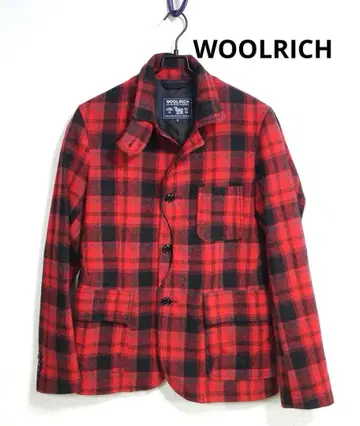 울리치 울 자켓 워크 자켓 레드 계열 체크