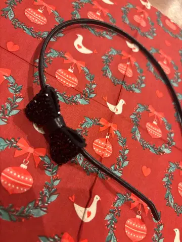 acca 스와로브스키 블랙 리본 머리띠