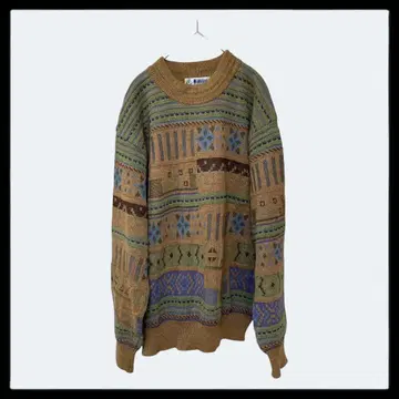 1989 Lakeland [ L ] 긴팔 니트 모 100% 빈티지 브라운