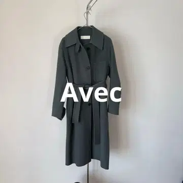 새상품급 레어 Avec 울 더블 페이스 롱 코트 루즈핏 F