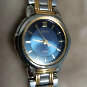 아날로그 손목시계 파랑 다이얼 작동품