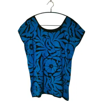 전체 자수 슬리브리스 셔츠 의상 동양풍 짧은 기장