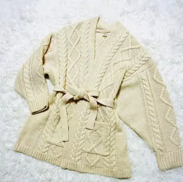 FREAK'S STORE 케이블 니트 가디건 아이보리