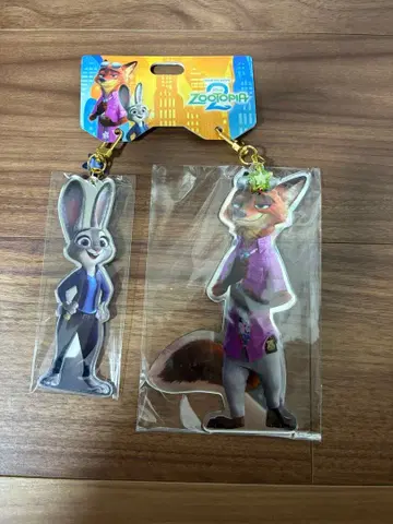 디즈니 스토어 주토피아 키링 닉 키체인 주디