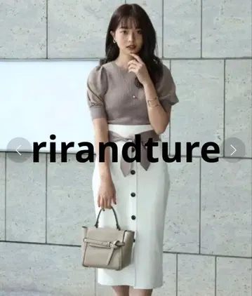 rirandture 리랜드트루 소매 쉬폰 니트 업