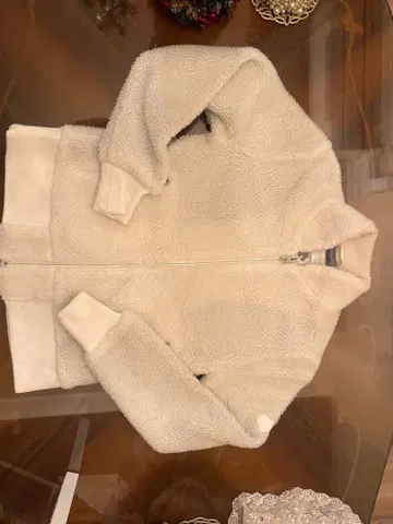 DESCENTE 화이트 플리스 자켓 여성용