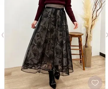 Noela 스팽글 자수 스커트