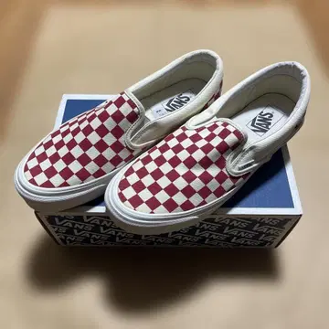 미사용품 VANS 체커 패턴 슬립온