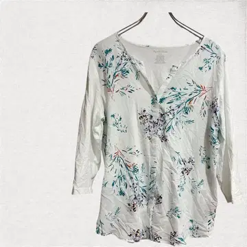 Van Heusen 꽃무늬 오부소매 셔츠 L/G