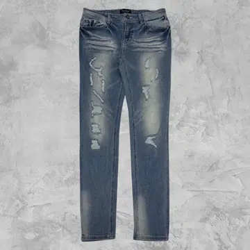 새상품급/L Fun Beat 그런지 데미지 데님 Y2K 펑크 스트레치