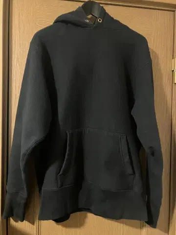 CAMBER 블랙 후드 부착 후드티 크로스 니트 L