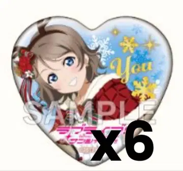 러브 라이브 선샤인 와타나베 요우 징글벨이 멈추지 않아 하트형 캔뱃지