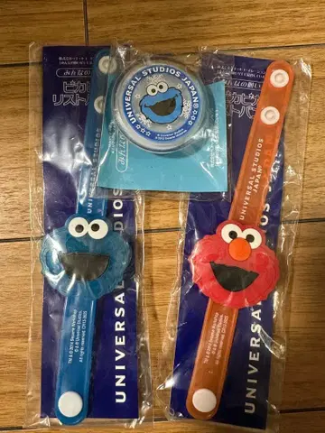 USJ 엘모 & 쿠키 몬스터 리스트 밴드 세트