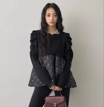 하트 퀼팅 도킹 페플럼 튜닉 핏모어 naige 좋아하시는 분께