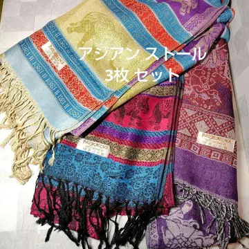 동양풍 스톨 숄 3개 세트 인테리어 장식