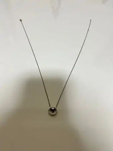 실버 원형 펜던트 목걸이