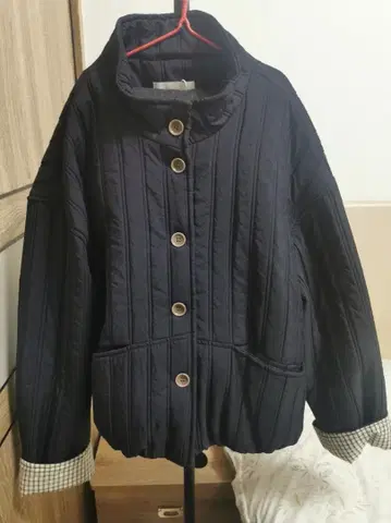 네이비 퀼팅 자켓