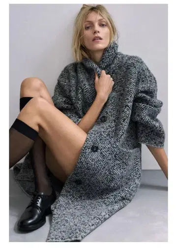 ZARA 자라 랩 니트 코트 사이즈 S