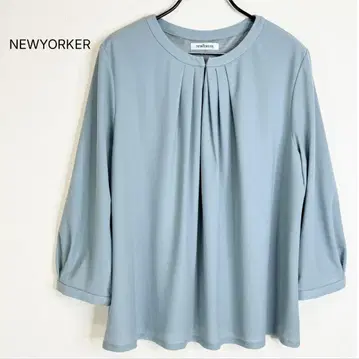 뉴요커 빅 사이즈 7부 소매 턱 포함 블라우스