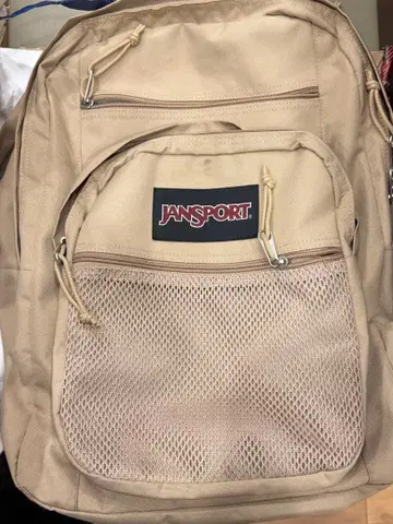 유나님 JANSPORT 베이지 백팩 y2k