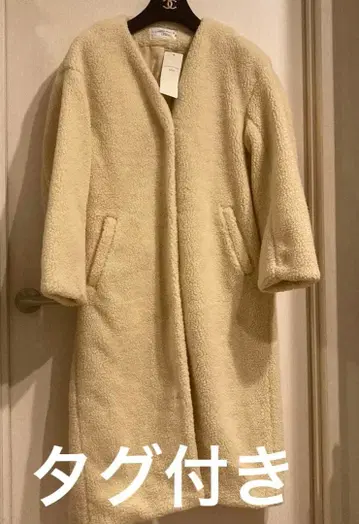 택 포함 사만사 모스모스 롱 보아 자켓 미사용 새상품