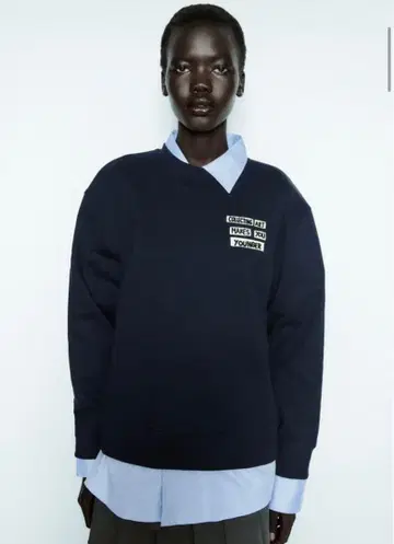 ZARA LUIS VIDAL 텍스트 스웨트 셔츠