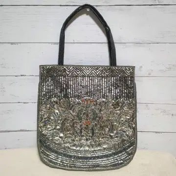 [ 새상품급 ] 카시와 비즈 백 비즈 토트백 비즈 자수백