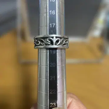 실버 반지 18호 장식적인 디자인